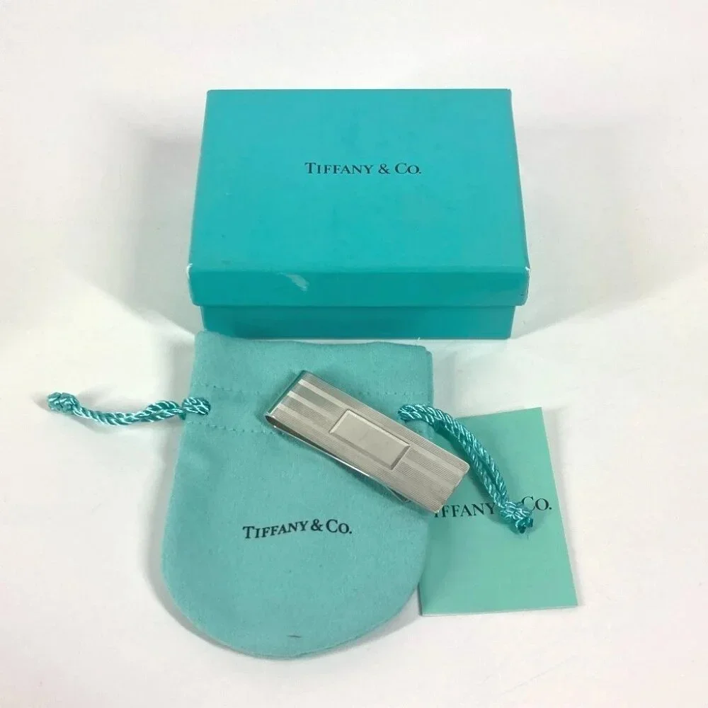 TIFFANY & Co. logo Bill Clip Money clip SV925 Silver